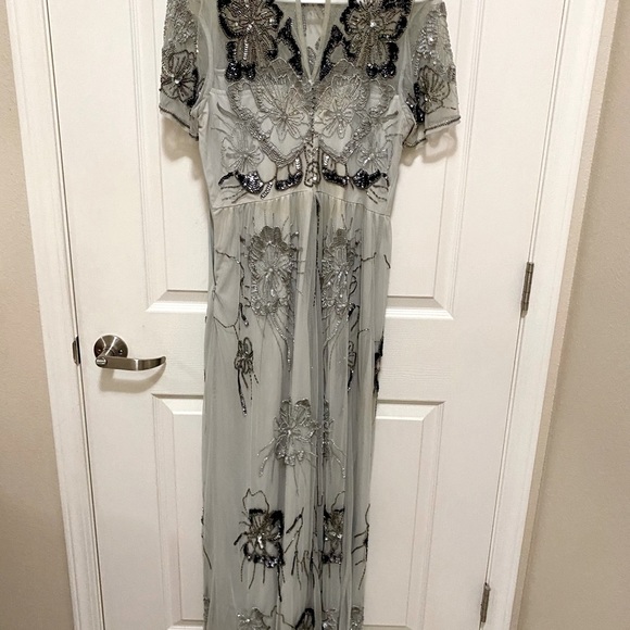 ASOS Formal beaded dress Size US14 - Picture 6 of 11